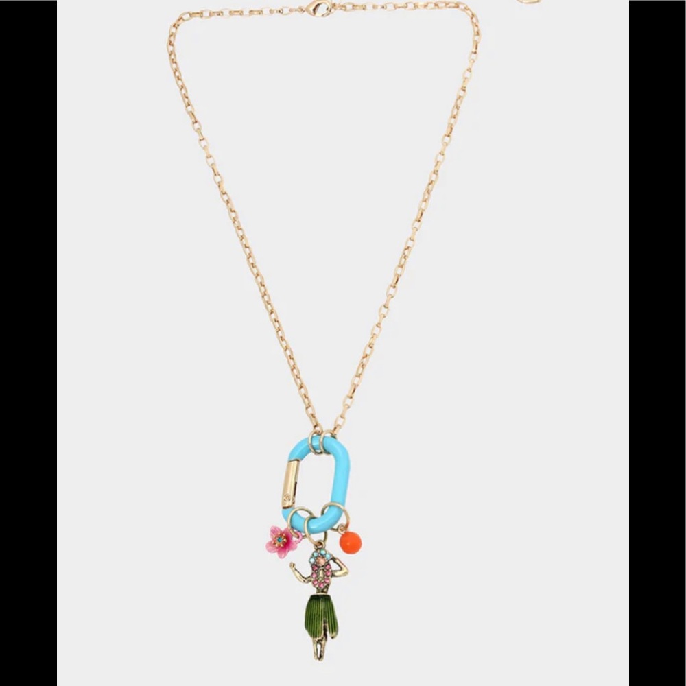Betsey Johnson ISLAND TIME HULA PENDANT MULTI